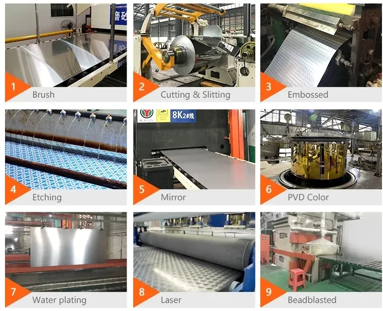 ASTM AISI Ψυχρής/Θερμής Έλασης ASTM 201 202 310S 316L 321 304 430 Ss Πλάκα από ανοξείδωτο χάλυβα με 2b/Ba/8K/ 0